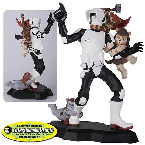 Exclusive Star Wars Scout Trooper Ewok Attack Maquette